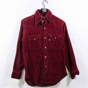 Levi's Big E Corduroy Button Shirt Medium VTG 60s USA Cowboy